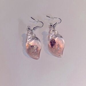 Elegant Glass Shell Earrings